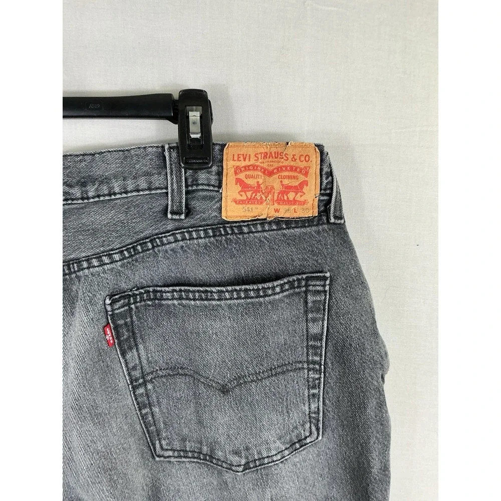 Levi's 541 Athletic Taper Gray Wash Jeans Men's W38 L30 Cotton Denim